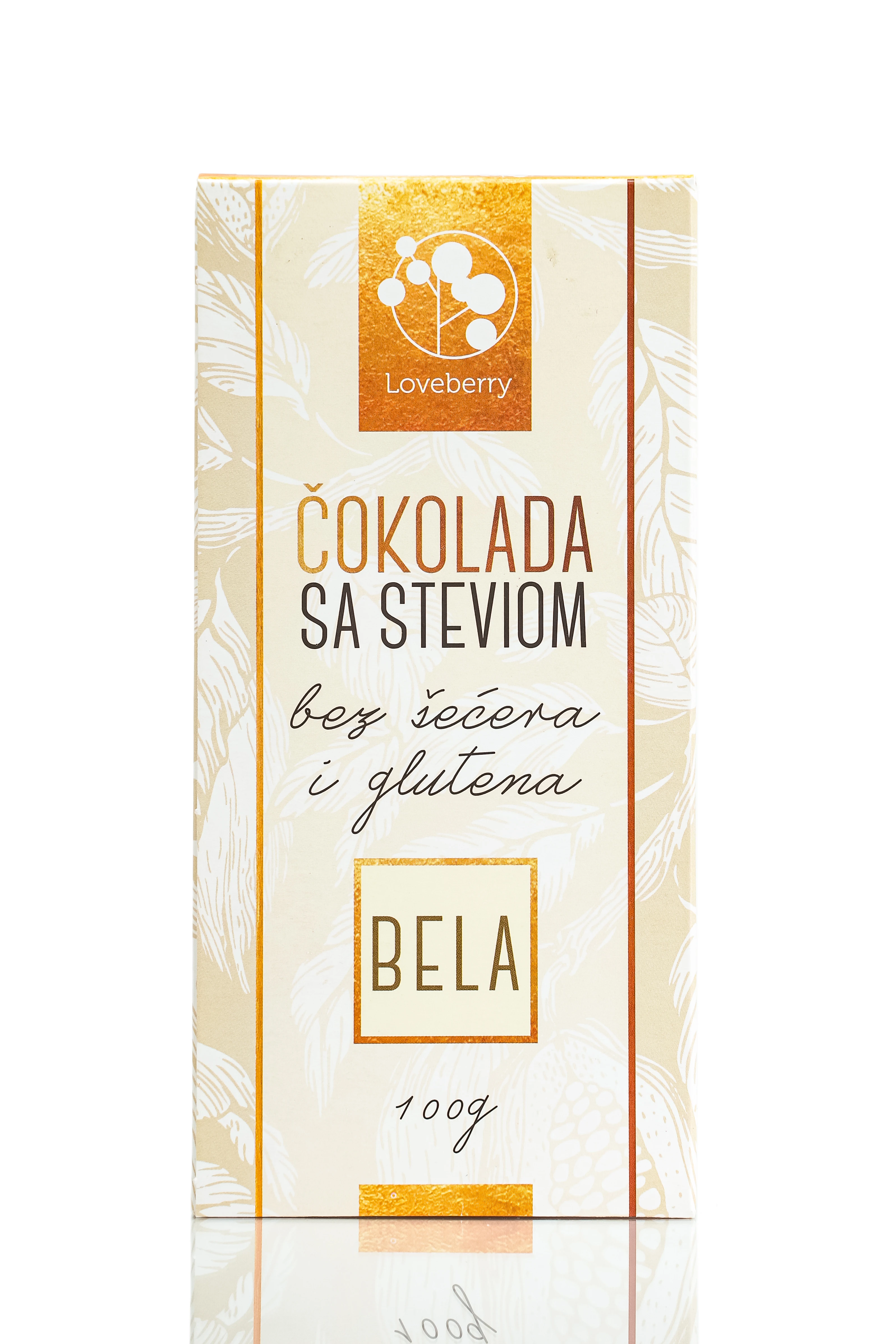 Čokolada bela sa stevijom 100 g Loveberry